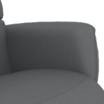 Fauteuil inclinable avec repose-pieds gris similicuir – Image 4