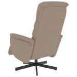 Fauteuil inclinable avec repose-pieds cappuccino similicuir – Image 3