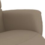 Fauteuil inclinable avec repose-pieds cappuccino similicuir – Image 4