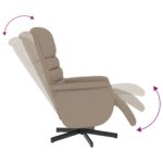 Fauteuil inclinable avec repose-pieds cappuccino similicuir – Image 5