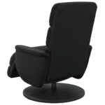 Fauteuil inclinable avec repose-pieds noir similicuir – Image 3