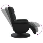 Fauteuil inclinable avec repose-pieds noir similicuir – Image 4