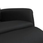 Fauteuil inclinable avec repose-pieds noir similicuir – Image 5