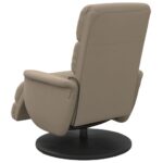 Fauteuil inclinable de massage repose-pieds cappuccino – Image 3
