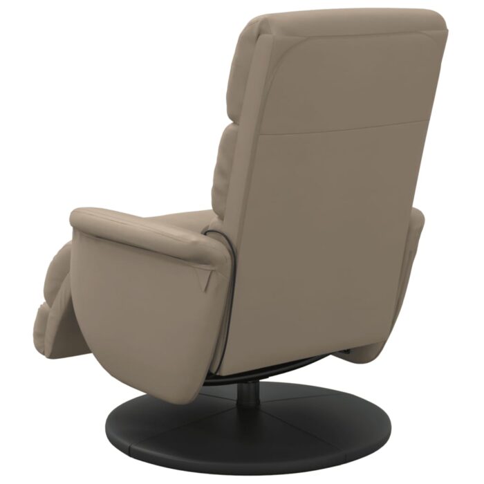 Fauteuil inclinable de massage repose-pieds cappuccino – Image 3