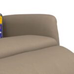 Fauteuil inclinable de massage repose-pieds cappuccino – Image 6