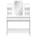 Coiffeuse avec lumières LED blanc 96x40x142 cm – Image 3