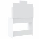 Coiffeuse avec lumières LED blanc 96x40x142 cm – Image 5