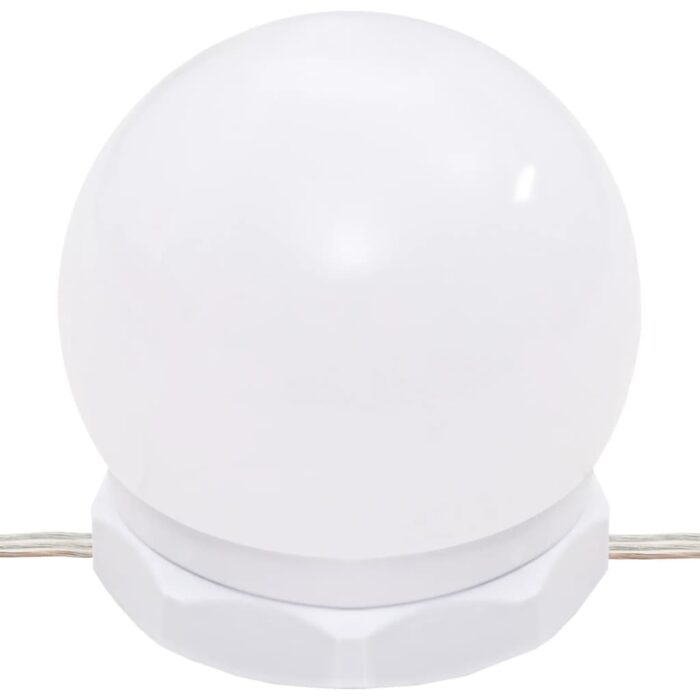 Coiffeuse avec lumières LED blanc 96x40x142 cm – Image 7