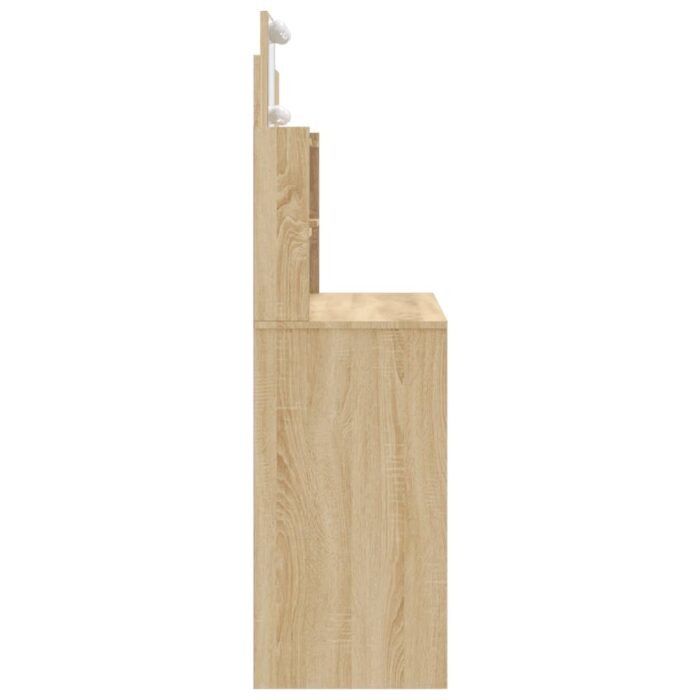 Coiffeuse avec lumières LED chêne sonoma 96x40x142 cm – Image 4