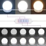 Coiffeuse avec lumières LED gris béton 96x40x142 cm – Image 10