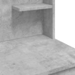 Coiffeuse avec lumières LED gris béton 96x40x142 cm – Image 6