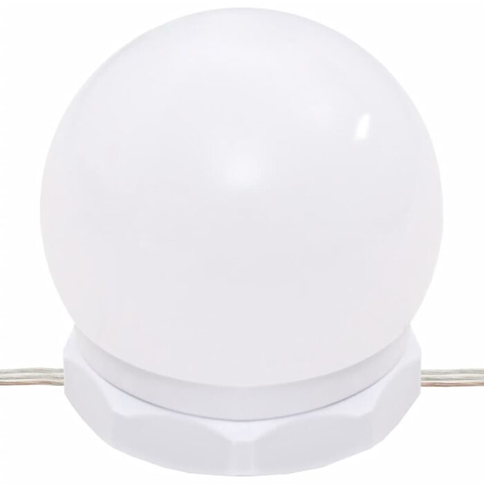 Coiffeuse avec lumières LED gris béton 96x40x142 cm – Image 7