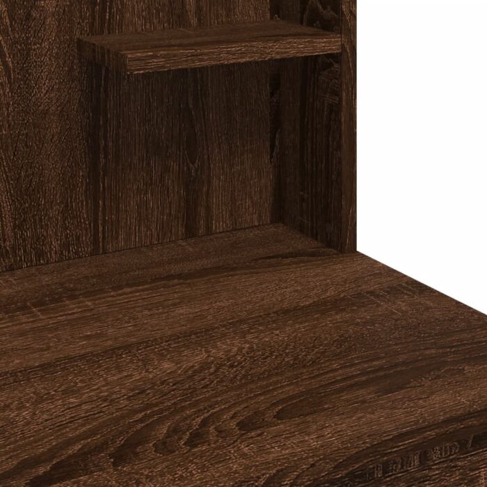 Coiffeuse avec lumières LED chêne marron 96x40x142 cm – Image 6