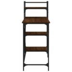 Bureau d'ordinateur avec étagères chêne marron 120x47x109 cm – Image 3