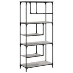Bibliothèque sonoma gris 81x36x176 cm bois d'ingénierie – Image 4