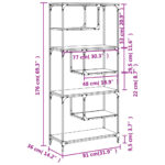 Bibliothèque sonoma gris 81x36x176 cm bois d'ingénierie – Image 7
