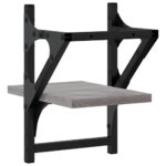 Étagères murales avec barres 2 pcs sonoma gris 20x25x30 cm – Image 5