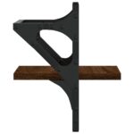 Étagères murales avec barres 2 pcs chêne marron 20x25x30 cm – Image 4