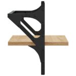 Étagères murales avec barres 2 pcs chêne sonoma 30x25x30 cm – Image 4