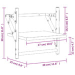 Étagères murales avec barres 2 pcs chêne marron 30x25x30 cm – Image 7