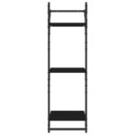 Étagères murales à 3 niveaux avec barres 2 pcs noir 30x25x100cm – Image 3