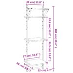 Étagères murales à 3 niveaux avec barres 2 pcs chêne sonoma – Image 7