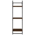 Étagères murales à 3 niveaux avec barres 2 pcs chêne marron – Image 3