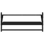 Ensemble d'étagères murales barres 4 pcs noir bois d'ingénierie – Image 4