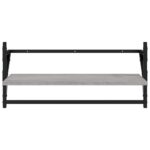 Ensemble d'étagères murales avec barres 4 pcs sonoma gris – Image 4