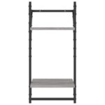 Ensemble d'étagères murales avec barres 4 pcs sonoma gris – Image 6