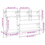 Ensemble d'étagères murales avec barres 4 pcs chêne marron – Image 9