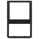 Étagère murale avec barre noir 20x25x30 cm – Image 2