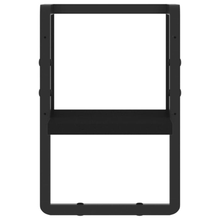 Étagère murale avec barre noir 20x25x30 cm – Image 2