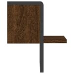 Étagère murale avec barre chêne marron 20x25x30 cm – Image 3