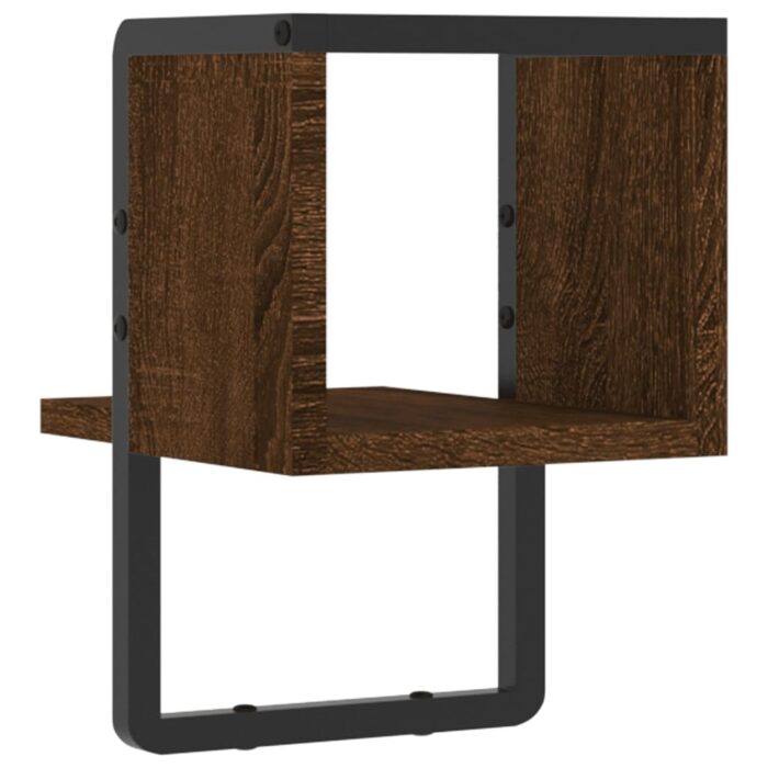 Étagère murale avec barre chêne marron 20x25x30 cm – Image 4