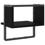 Étagère murale avec barre noir 30x25x30 cm – Image 4