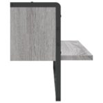 Étagère murale avec barre sonoma gris 65x25x30 cm – Image 3