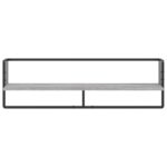 Étagère murale avec barre sonoma gris 100x25x30 cm – Image 2