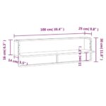 Étagère murale avec barre sonoma gris 100x25x30 cm – Image 6