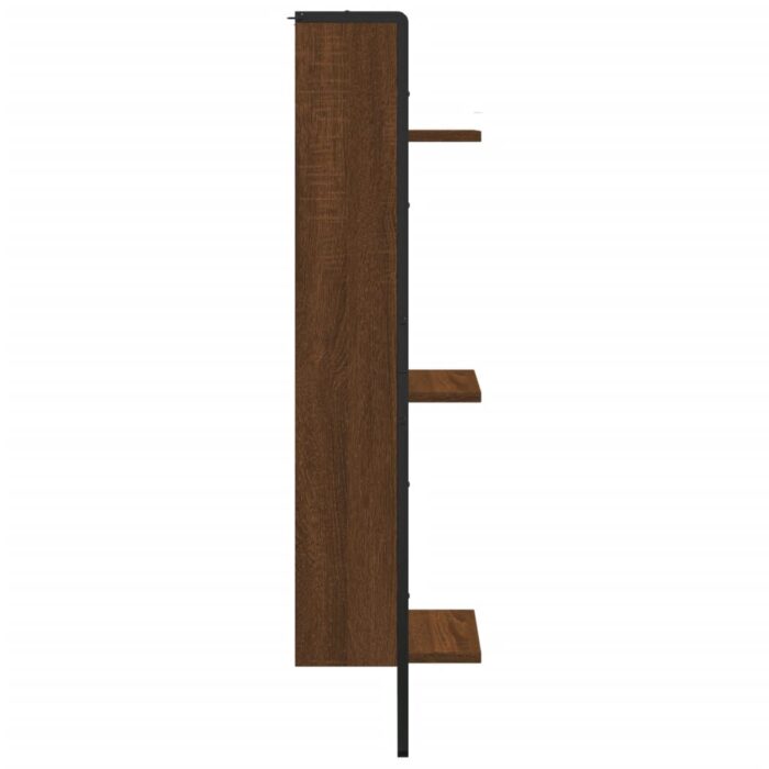Étagère murale 3 niveaux chêne marron 30x25x100 cm – Image 3