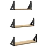Ensemble d'étagères murales 3pcs chêne sonoma bois d'ingénierie – Image 4