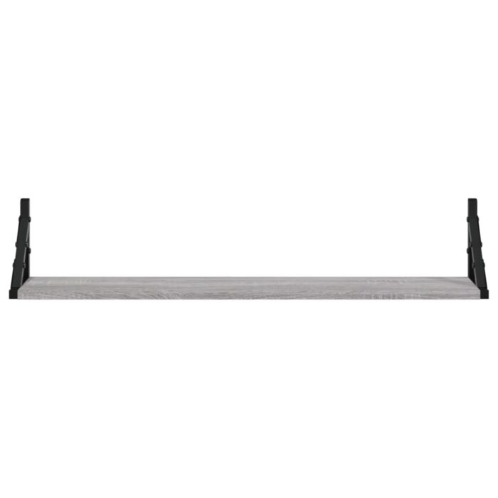 Étagères murales 2pcs Sonoma gris 80x15x15,5 cm Bois ingénierie – Image 3