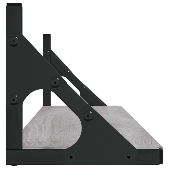 Étagères murales 2pcs Sonoma gris 80x15x15,5 cm Bois ingénierie – Image 4