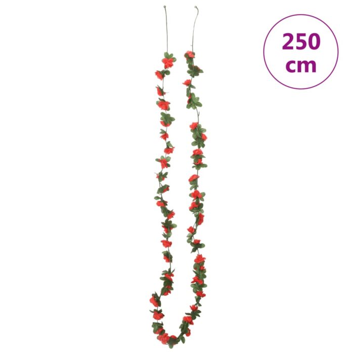 Guirlandes de fleurs de Noël 6 pcs rouge 250 cm – Image 6
