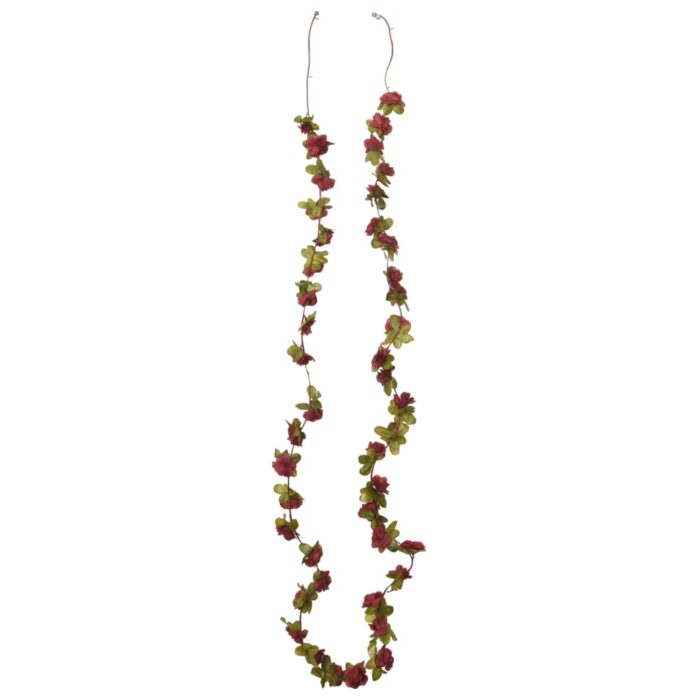 Guirlandes de fleurs de Noël 6 pcs rouge bordeaux 250 cm – Image 2