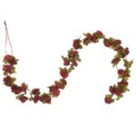 Guirlandes de fleurs de Noël 6 pcs rouge bordeaux 250 cm – Image 3