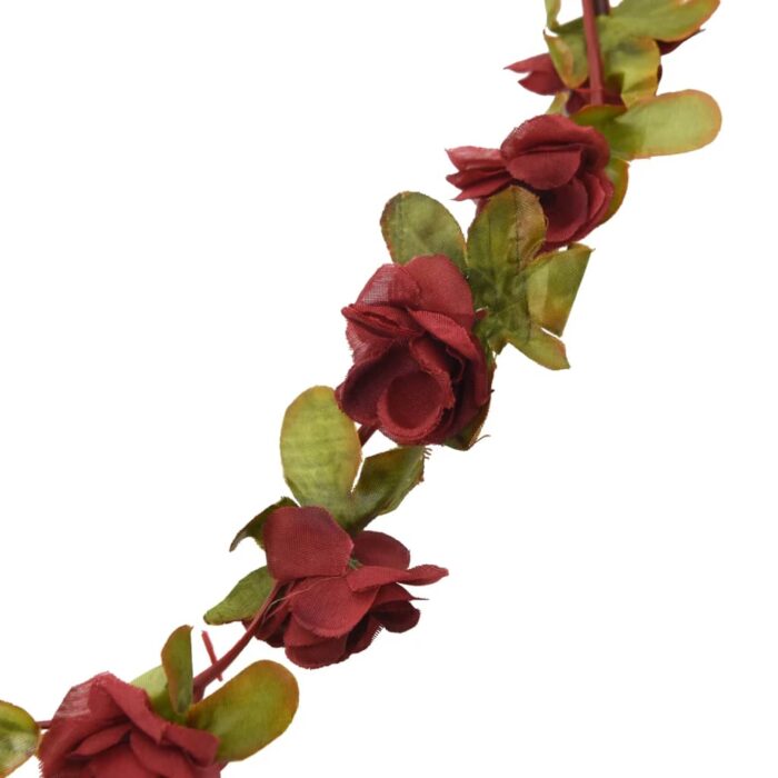 Guirlandes de fleurs de Noël 6 pcs rouge bordeaux 250 cm – Image 4
