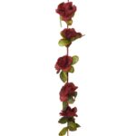 Guirlandes de fleurs de Noël 6 pcs rouge bordeaux 250 cm – Image 5