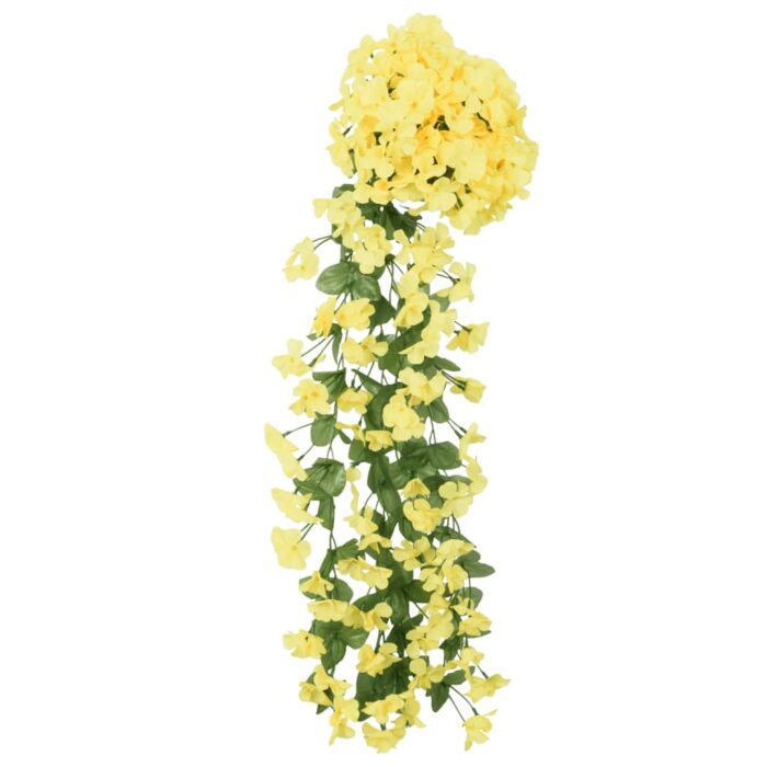 Guirlandes de fleurs de Noël 3 pcs jaune 85 cm – Image 2